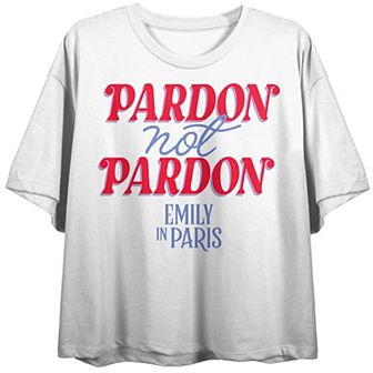 Juniors' Emily in Paris Pardon Not Graphic Tee