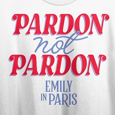 Juniors' Emily in Paris Pardon Not Graphic Tee