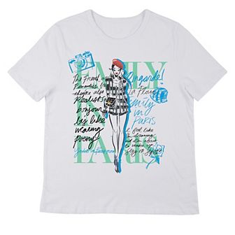 Juniors' Emily in Paris Newspaper Graphic Tee