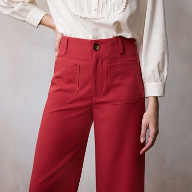 Petite LC Lauren Conrad Super High Rise Wide Leg Cropped Pants