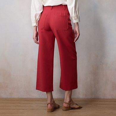 Petite LC Lauren Conrad Super High Rise Wide Leg Cropped Pants