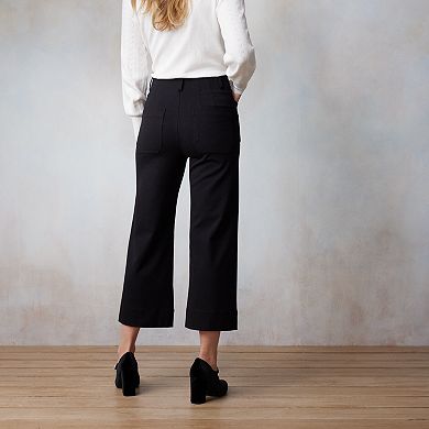 Petite LC Lauren Conrad Super High Rise Wide Leg Cropped Pants