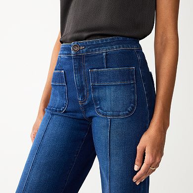 Petite LC Lauren Conrad Super High-Rise Trouser Jeans