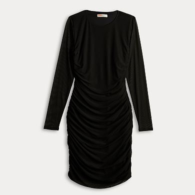 Women's INTEMPO Ruched Long Sleeve Dress