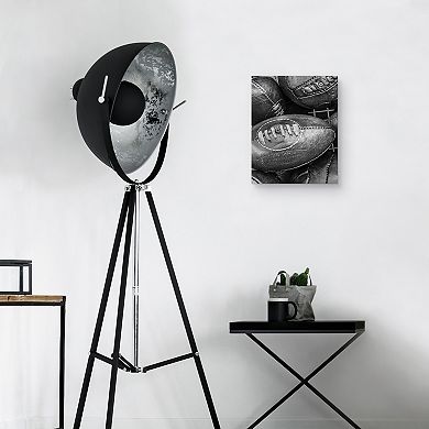 Fine Art Canvas Vintage Sport Footballs Wall Art