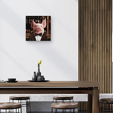 Fine Art Canvas Fancy Pig Wall Art