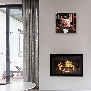 Fine Art Canvas Fancy Pig Wall Art