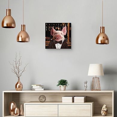 Fine Art Canvas Fancy Pig Wall Art