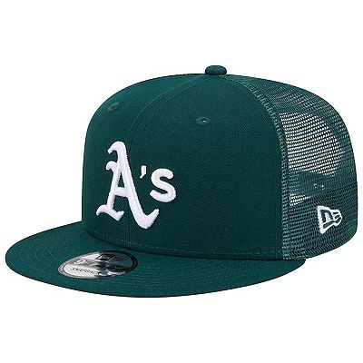 Men's New Era Green Oakland Athletics Team Color Trucker