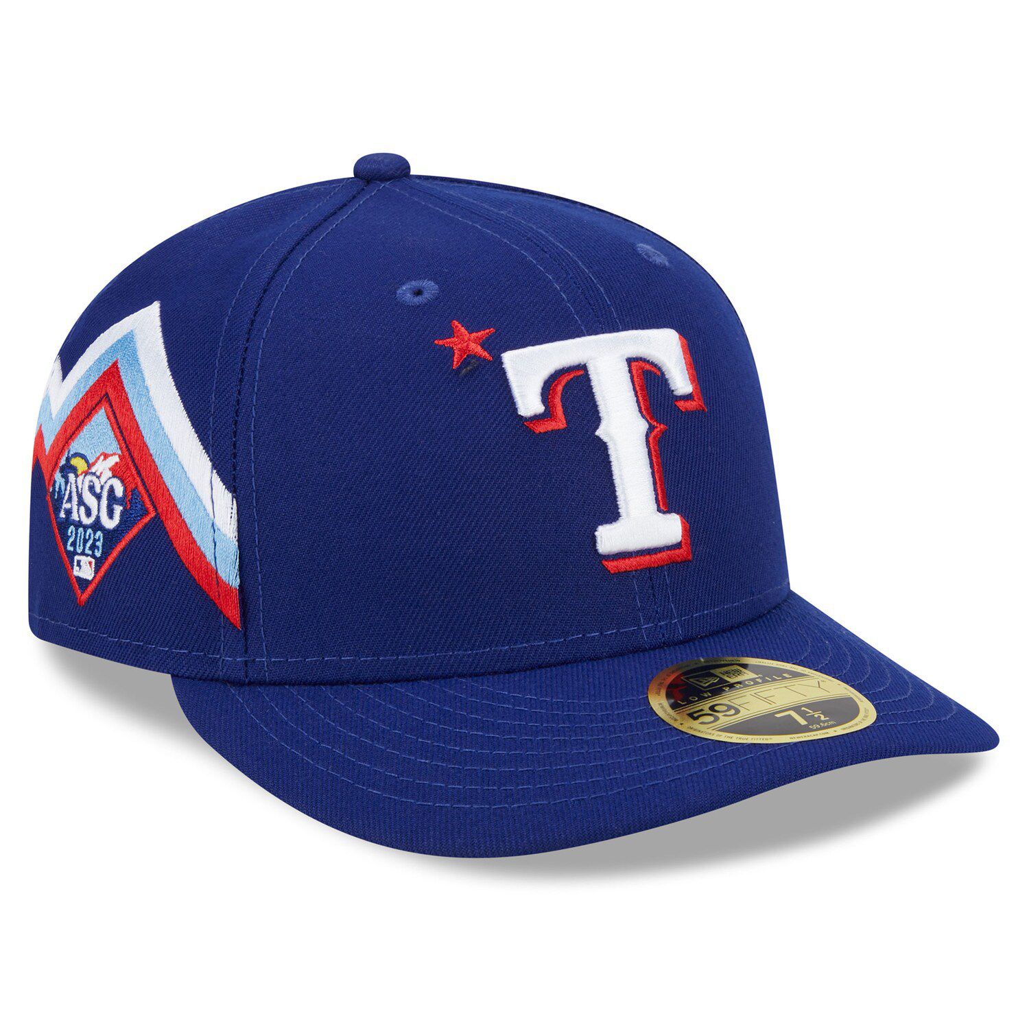 Texas Rangers New Era Cooperstown Collection Wool 59FIFTY Fitted Hat - Blue, Size: 7 3/8