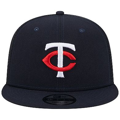 Men's New Era Navy Minnesota Twins Team Color Trucker 9FIFTY Snapback Hat