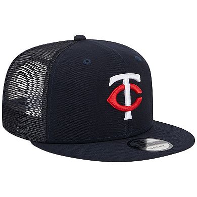 Men's New Era Navy Minnesota Twins Team Color Trucker 9FIFTY Snapback Hat