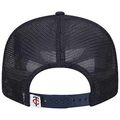 Men's New Era Navy Minnesota Twins Team Color Trucker 9FIFTY Snapback Hat