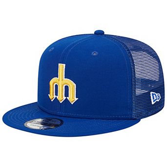 Men's New Era Royal Seattle Mariners Cooperstown Collection Team Color Trucker 9FIFTY Snapback Hat