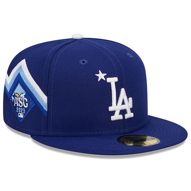 Pure White & Royal Blue LA Cap