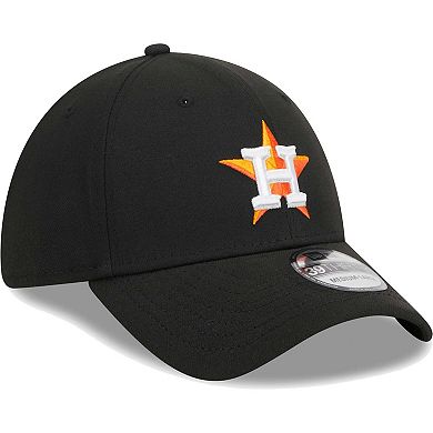 Men's New Era Black Houston Astros Logo 39THIRTY Flex Hat