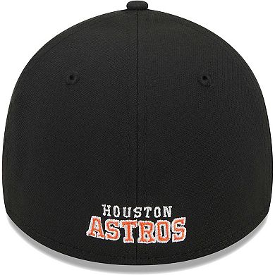Men's New Era Black Houston Astros Logo 39THIRTY Flex Hat