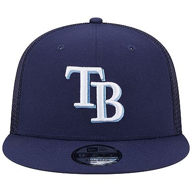 Men's New Era Navy Tampa Bay Rays Team Color Trucker 9FIFTY Snapback Hat