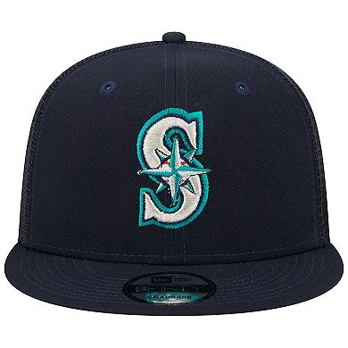 Men's New Era Navy Seattle Mariners Team Color Trucker 9FIFTY Snapback Hat