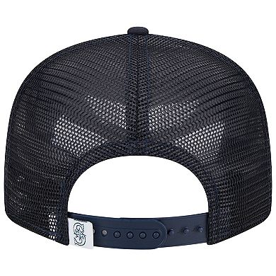 Men's New Era Navy Seattle Mariners Team Color Trucker 9FIFTY Snapback Hat
