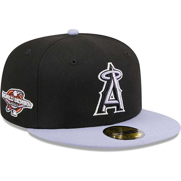 Men's New Era Black Los Angeles Angels Side Patch 59FIFTY Fitted Hat