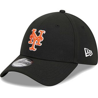 Men's New Era Black New York Mets Logo 39THIRTY Flex Hat