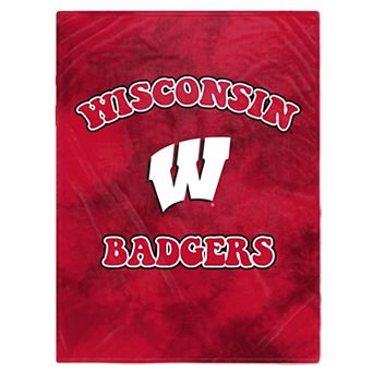 Wisconsin Badgers 60'' x 70'' Bubble Tie-Dye Flannel Sherpa Blanket