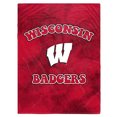 Wisconsin Badgers 60'' x 70'' Bubble Tie-Dye Flannel Sherpa Blanket