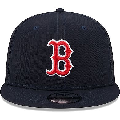 Men's New Era Navy Boston Red Sox Team Color Trucker 9FIFTY Snapback Hat