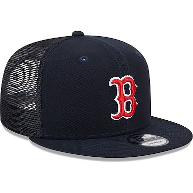 Men's New Era Navy Boston Red Sox Team Color Trucker 9FIFTY Snapback Hat