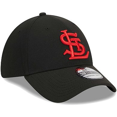 Men's New Era Black St. Louis Cardinals Logo 39THIRTY Flex Hat