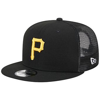Men's New Era Black Pittsburgh Pirates Team Color Trucker 9FIFTY Snapback Hat