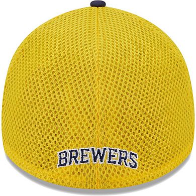 Men's New Era Navy Milwaukee Brewers Team Neo 39THIRTY Flex Hat