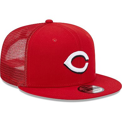 Men's New Era Red Cincinnati Reds Team Color Trucker 9FIFTY Snapback Hat