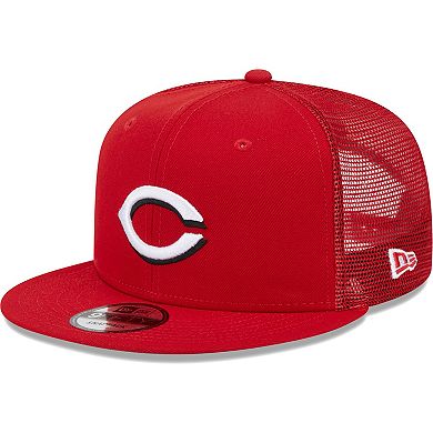 Men's New Era Red Cincinnati Reds Team Color Trucker 9FIFTY Snapback Hat
