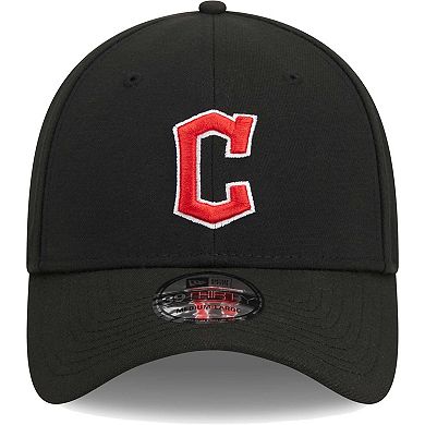 Men's New Era Black Cleveland Guardians Logo 39THIRTY Flex Hat