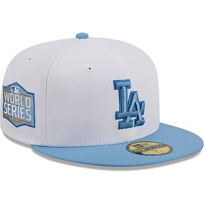 Men s New Era White Los Angeles Dodgers Sky 59FIFTY Fitted Hat