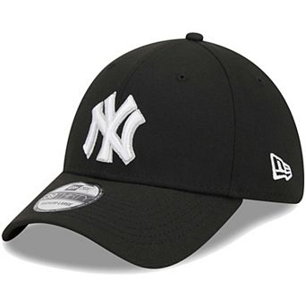 Men's New Era Black New York Yankees Logo 39THIRTY Flex Hat