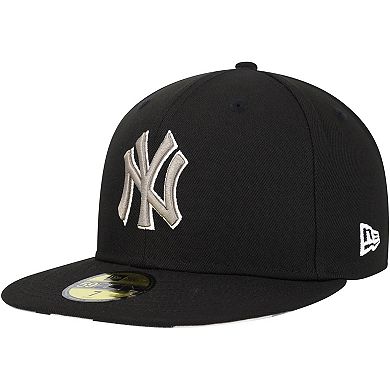 Men's New Era Black New York Yankees Chrome Camo Undervisor 59FIFTY Fitted Hat
