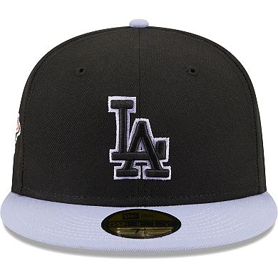 Men's New Era Black Los Angeles Dodgers Side Patch 59FIFTY Fitted Hat