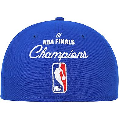 Men's New Era  Blue Detroit Pistons Crown Champs 59FIFTY Fitted Hat