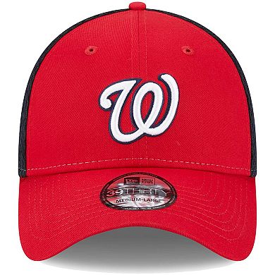 Men's New Era Red Washington Nationals Team Neo 39THIRTY Flex Hat