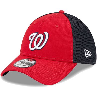 Men's New Era Red Washington Nationals Team Neo 39THIRTY Flex Hat