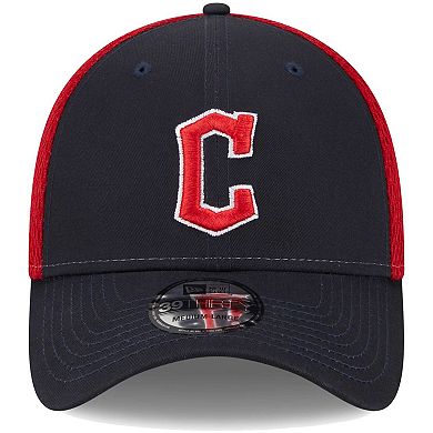 Men's New Era Navy Cleveland Guardians Team Neo 39THIRTY Flex Hat