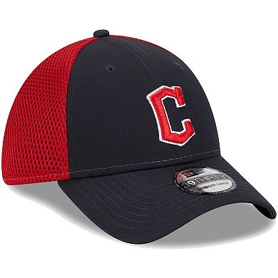 Men's New Era Navy Cleveland Guardians Team Neo 39THIRTY Flex Hat