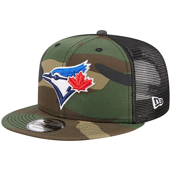 Men's New Era Camo Toronto Blue Jays Woodland Camo Trucker 9FIFTY