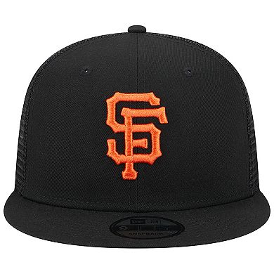 Men's New Era Black San Francisco Giants Team Color Trucker 9FIFTY Snapback Hat