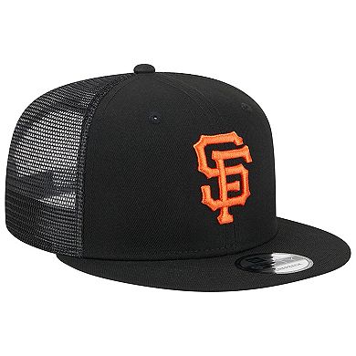 Men's New Era Black San Francisco Giants Team Color Trucker 9FIFTY Snapback Hat