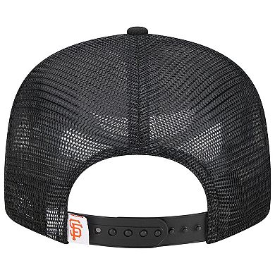 Men's New Era Black San Francisco Giants Team Color Trucker 9FIFTY Snapback Hat