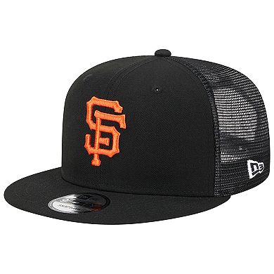 Men's New Era Black San Francisco Giants Team Color Trucker 9FIFTY Snapback Hat